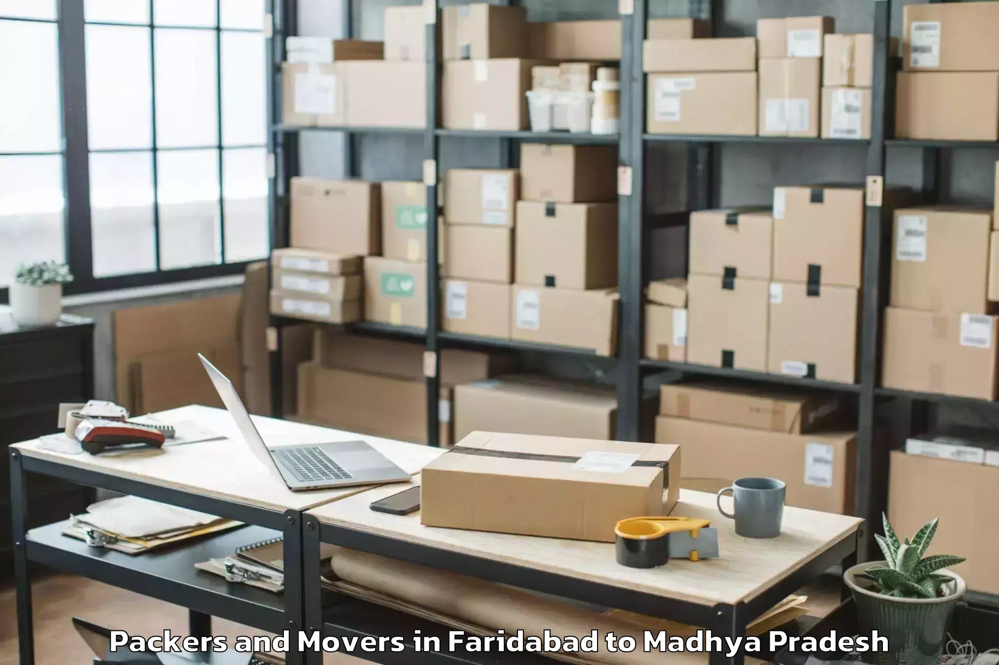 Easy Faridabad to Saugor Packers And Movers Booking